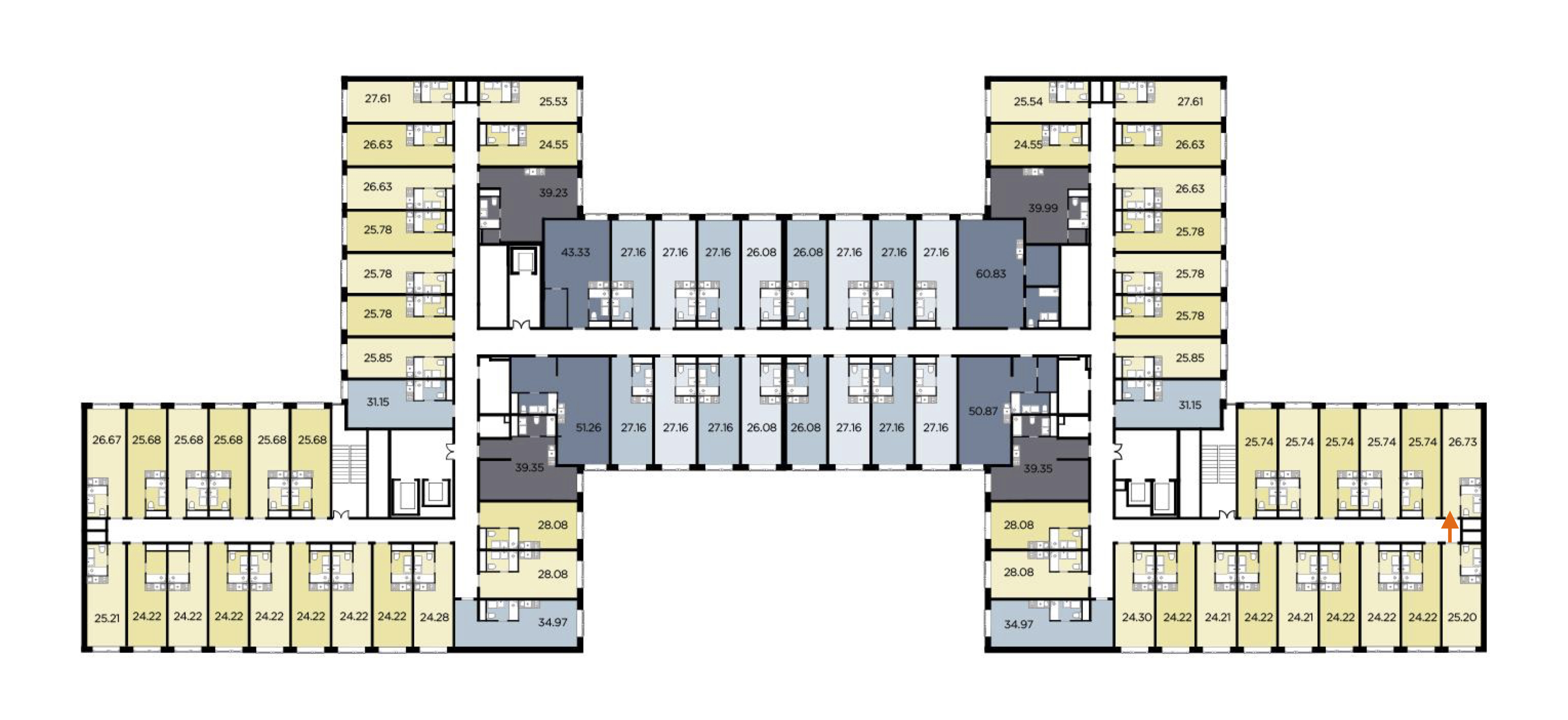 Квартира студия 26.66 м², 9/14 эт., Комплекс апартаментов «Ladozhsky Avenir»